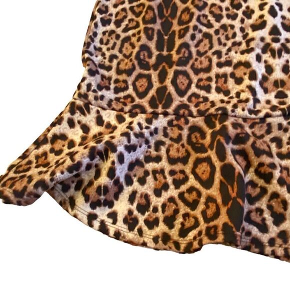NWOT Faith and Joy Leopard Print Peplum Skirt - Picture 4 of 8